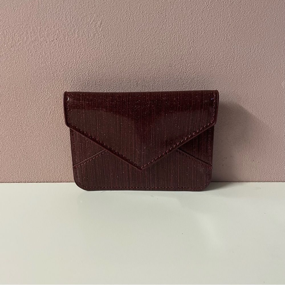 Urban Expressions Dark Red Shimmery Card Case NIP